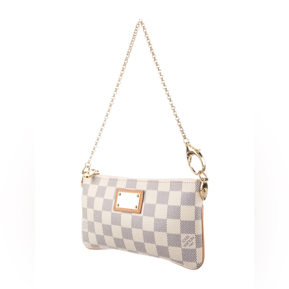 Authentic Louis Vuitton Damier Azur Pochette Milla MM